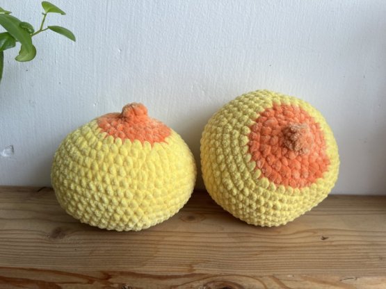 Crocheted Stress-Relief Boobies - Color Therapy at Your Fingertips