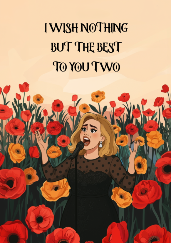 Svatební přání "I WISH NOTHING BUT THE BEST TO YOU TWO"