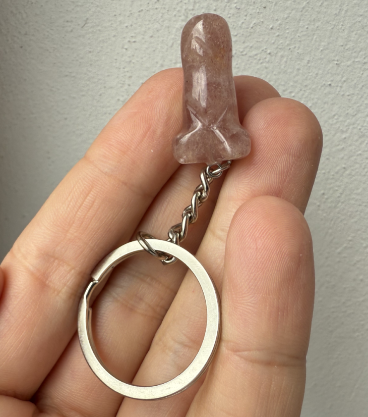 Pindík klíčenka DickObraz na podporu síly, plodnosti a odvahy - Barva: Modrý Que Sera