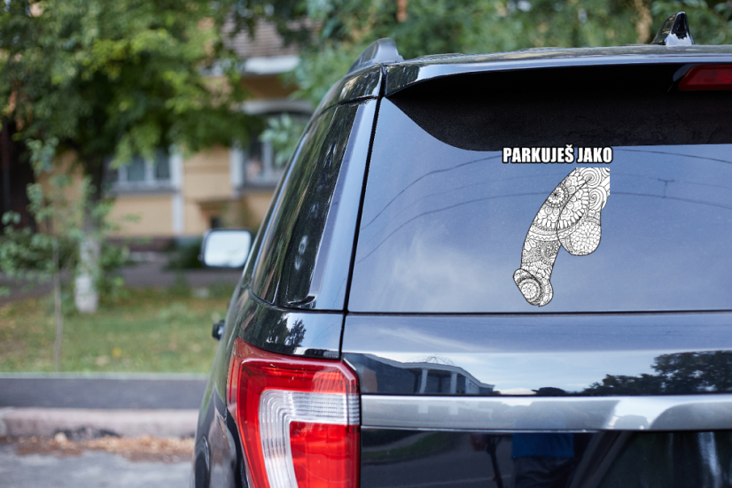 Samolepky - PARKUJEŠ JAKO DickObraz 5ks