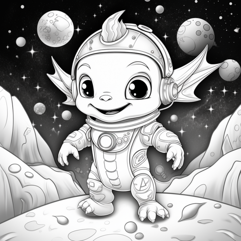 Digitální produkt: Omalovánky pro dospělé - Malý dráček 30 obrázků k vytisknutí