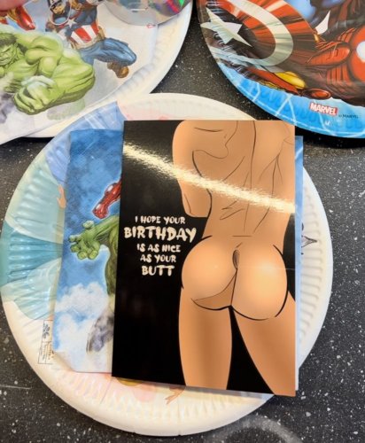Birthday card for him -  i hope your birthday is as nice as your butt