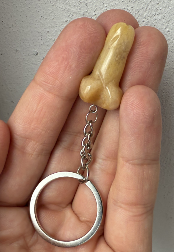 Pindík klíčenka DickObraz na podporu síly, plodnosti a odvahy - Barva: Modrý Que Sera