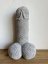 Handmade Crocheted Penis from Chenille Yarn - 10 inch - Barva: šedá