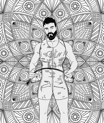 Tied Up In Colors BDSM coloring page