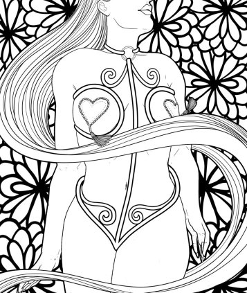 Tied Up In Colors BDSM coloring page