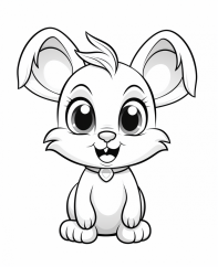 Králíček - Omalovánky pro děti - omalovánky k vytisknutí