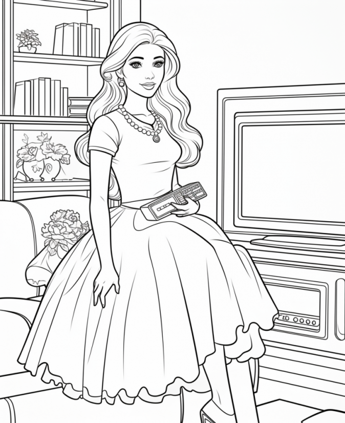 Digitální produkt: Omalovánky pro dospělé - 20 Barbie inspirovaných obrázků