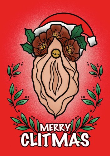 Christmas Card "Merry Clitmas"