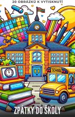 Digitální produkt: Omalovánky pro děti - zpátky do školy 20 obrázků
