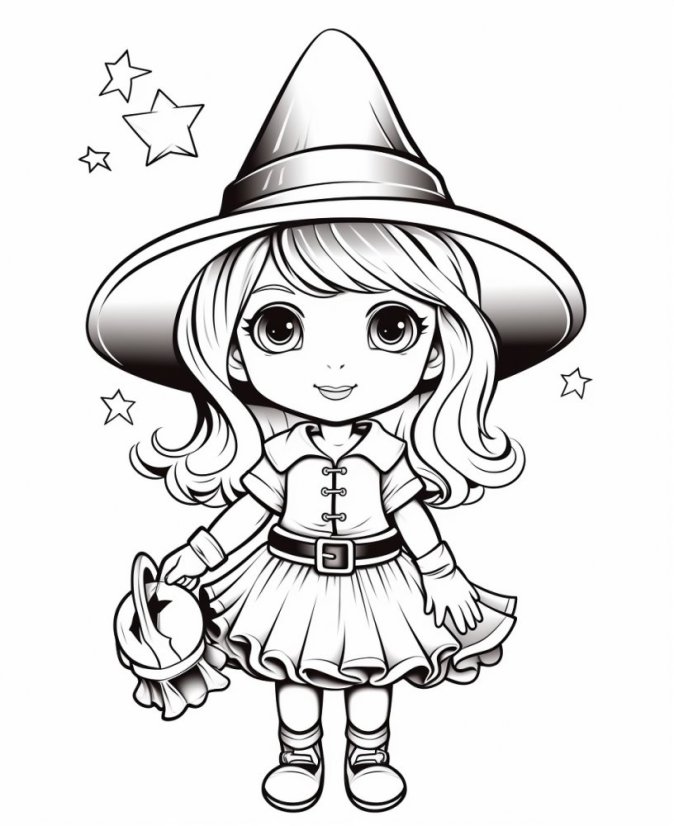 Čarodějnické Omalovánky - Magický svět čarodějnic pro děti - omalovánky k vytisknutí