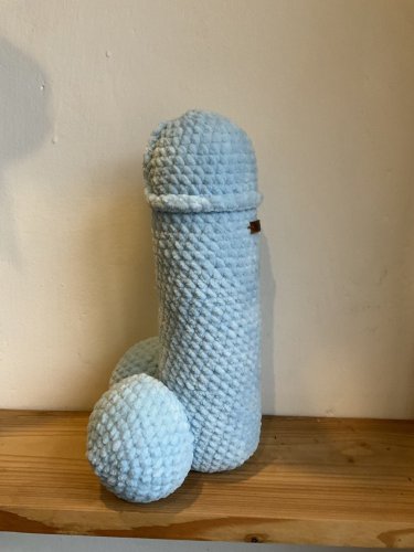 Háčkovaný penis DickObraz - Barva: Mintová
