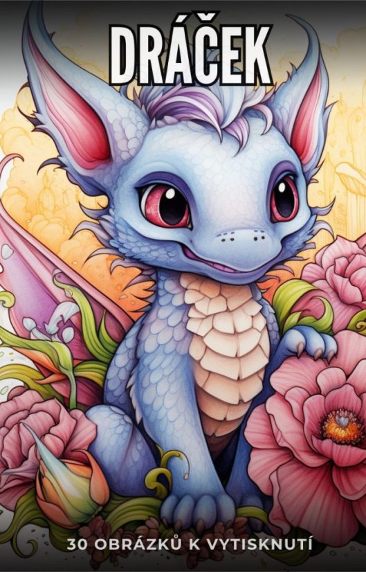 Digitální produkt: Omalovánky pro dospělé - Malý dráček 30 obrázků k vytisknutí