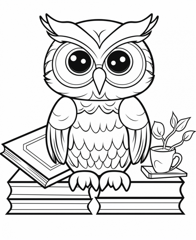 Království sov - Kreativní omalovánky pro děti - ke stažení