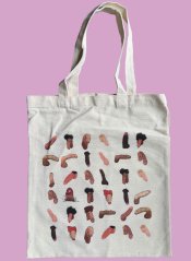 Tote bag "Collection of dicks"