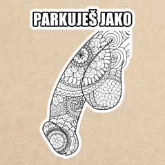 Samolepky - PARKUJEŠ JAKO DickObraz 5ks