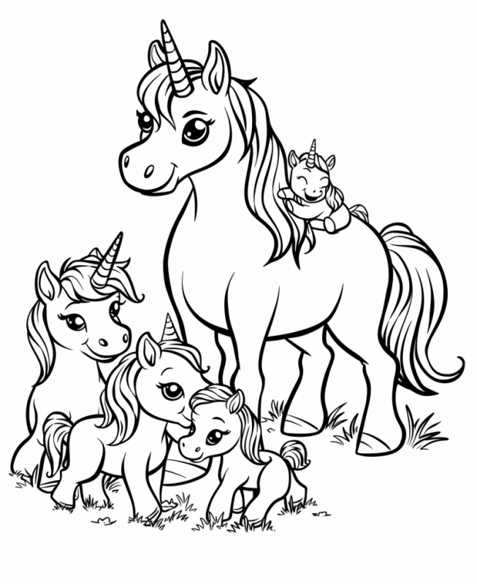Omalovánky jednorožec: 50 roztomilých obrázků k vytisknutí