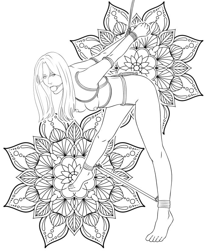 Tied Up In Colors: BDSM Adult Coloring Book