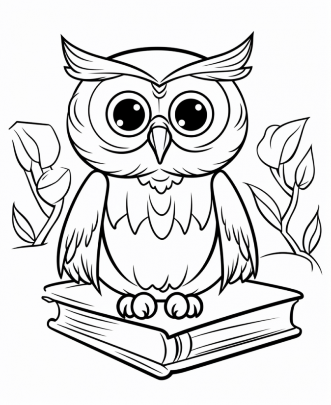 Království sov - Kreativní omalovánky pro děti - ke stažení