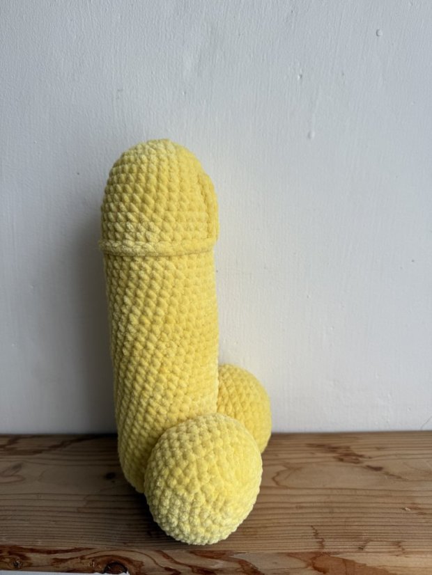 Háčkovaný penis DickObraz - háčkovaný pindík - Barva: světle modrá