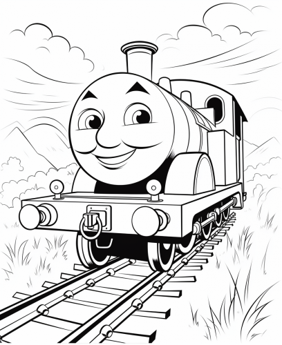 Vlaky - Omalovánky s vlaky pro děti k vytisknutí