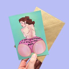 Birthday card for her - i hope your birthday is as nice as your butt