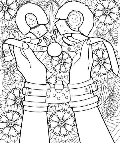 Tied Up In Colors: BDSM Adult Coloring Book