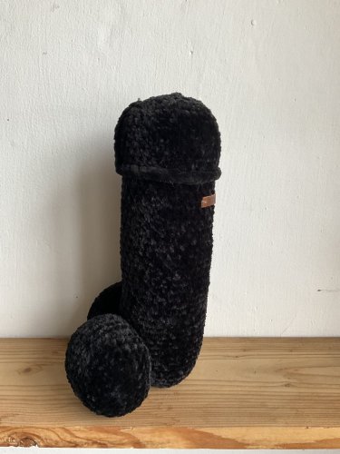 Handmade Crocheted Penis from Chenille Yarn - 10 inch - Barva: růžová