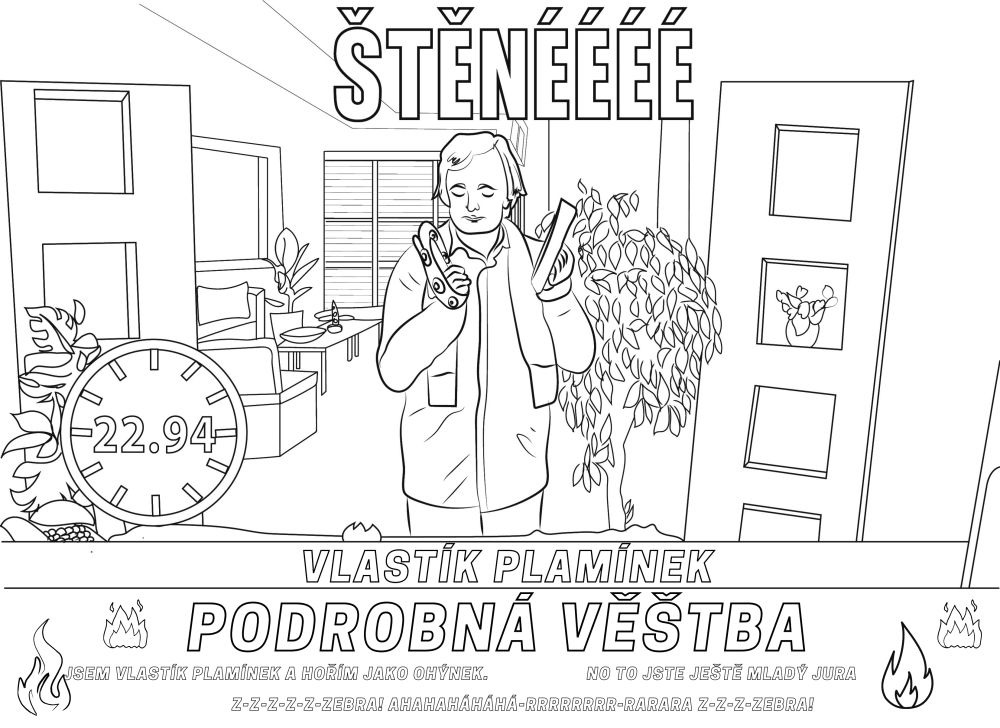 Vlastík Plamínek v Bizarních Omalovánkách