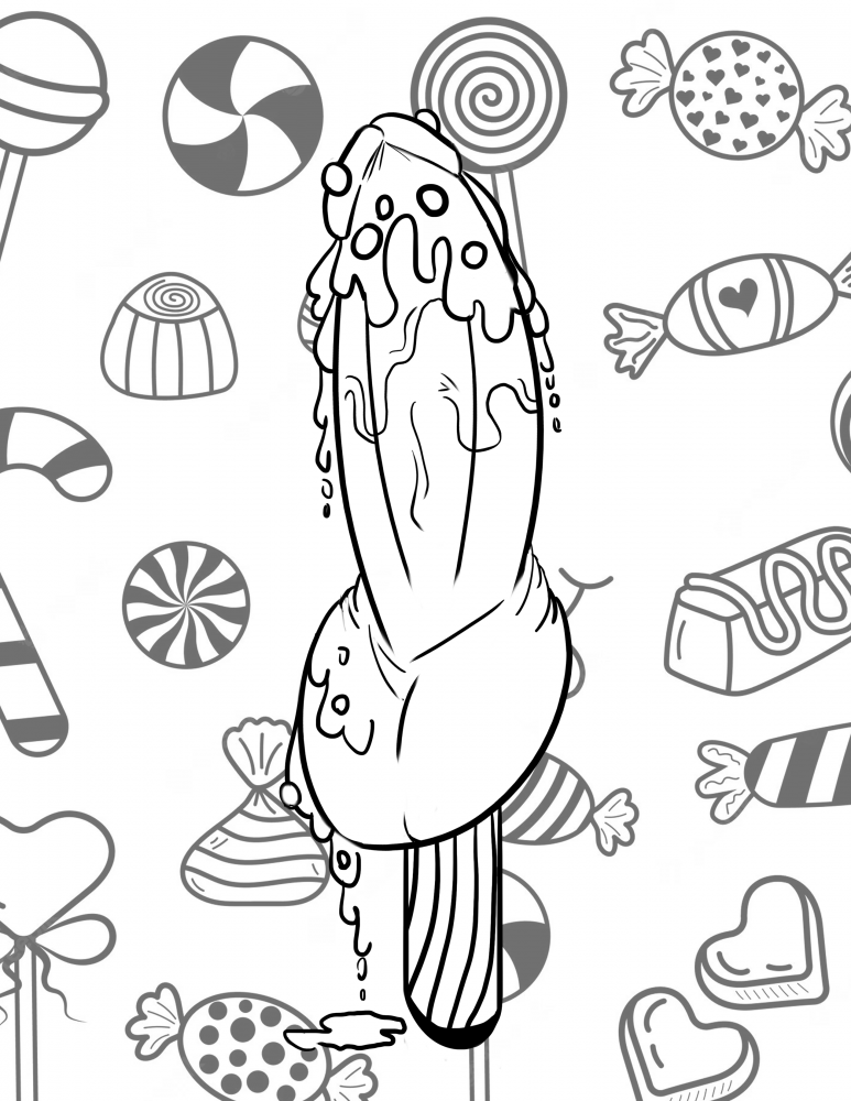 Provokativní ilustrace z omalovánek DickObraz